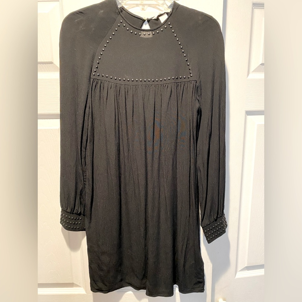 H&M long sleeve black dress size 6